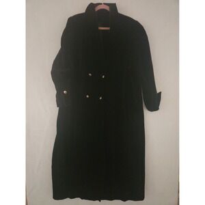 Vintage Count Romi‎ Black Velvet Long Coat Womens Size 12